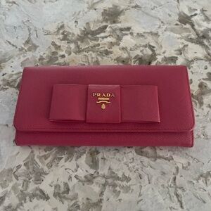 Prada Leather Bow Wallet